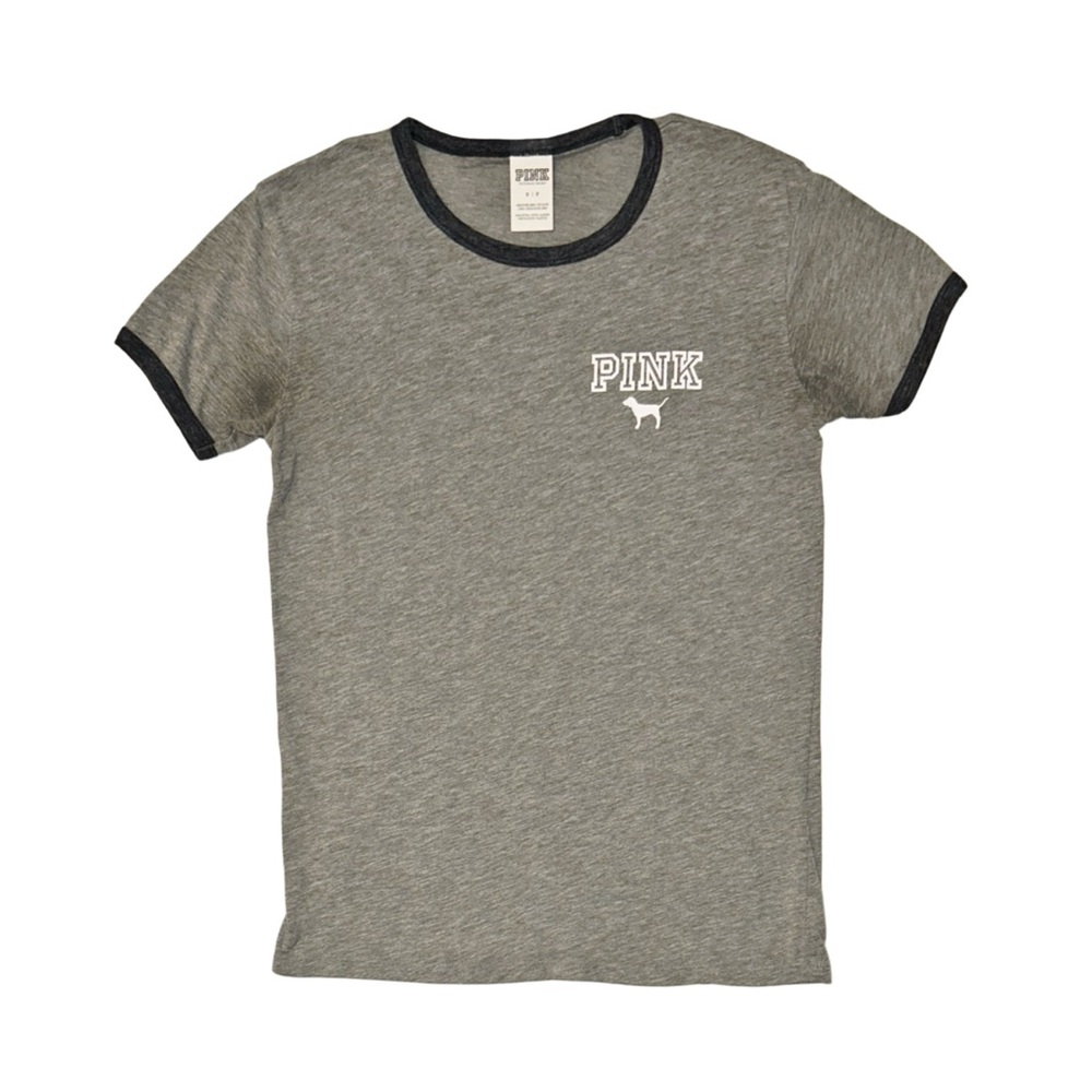 PINK Victoria's Secret Grey Short Sleeve Shirt
